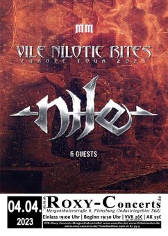 Nile – Vile Nilotic Bites Europe Tour 2023  | Roxy Concerts, Flensburg