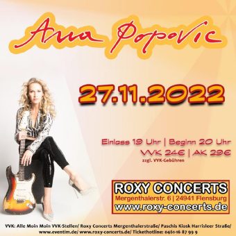 Ana Popovic – TWENTY YEARS ON THE ROAD WITH ANA POPOVIC | Roxy Concerts, Flensburg