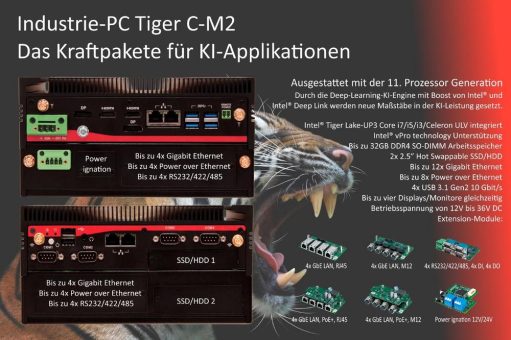 Industrie-PC Tiger: Kraftpakete für KI-Applikationen