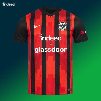 Indeed gemeinsam mit Glassdoor auf dem Eintracht-Trikot