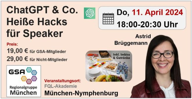 Die Zukunft der Kommunikation mit ChatGPT & Co. für Speaker, Trainer & Coaches – 18. April in München