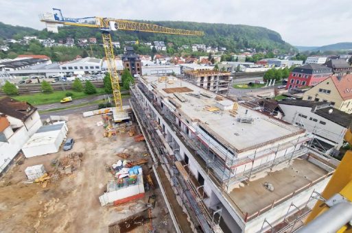 Auf der Großbaustelle in Mosbach setzt Schoofs den Rohbau fort