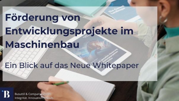 Förderung von Entwicklungsprojekte im Maschinenbau