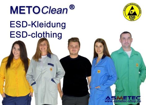 METOCLEAN ESD-Kleidung von Asmetec – Bequeme & atmungsaktive Kleidung zur Förderung elektrischer Sicherheit