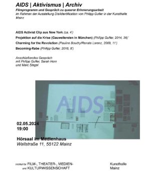 AIDS | Aktivismus | Archiv – Filmprogramm und Gespräch zu queerer Erinnerungsarbeit