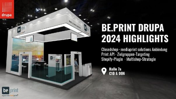 Ready for TakeOff: Auf der drupa 2024 dreht sich bei be.print alles um den Erfolg von Druckereien im E-Commerce