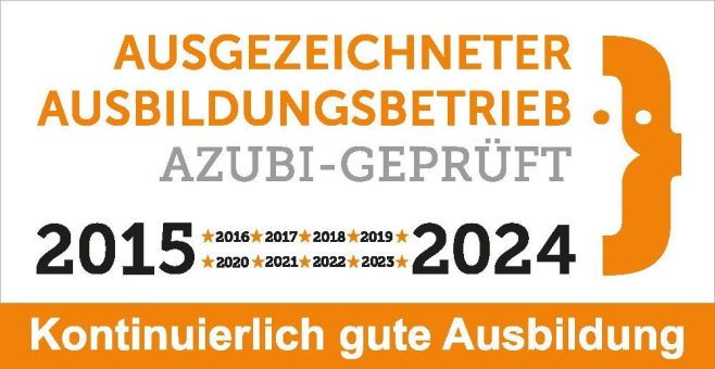 Schlüter-Systems 10 Jahre „Ausgezeichneter Ausbildungsbetrieb“