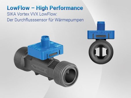 SIKA Vortex-Durchflusssensor LowFlow für Wärmepumpen