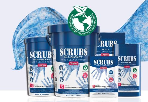 Zukünftig im Recycling-Eimer: nachhaltige SCRUBS® Neuheit auf der Interclean