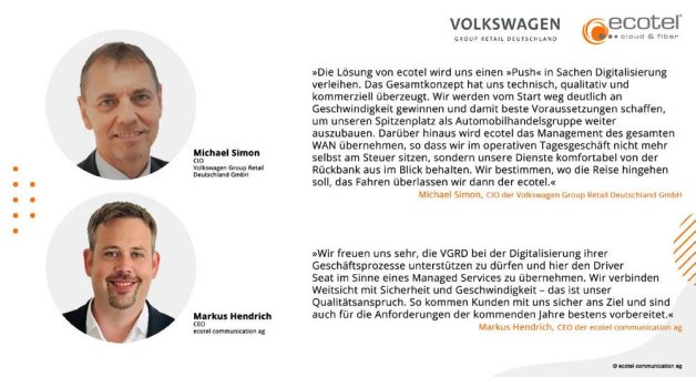 Größte deutsche Automobilhandelsgruppe VGRD zündet mit ecotel den  Digitalisierungs-Turbo