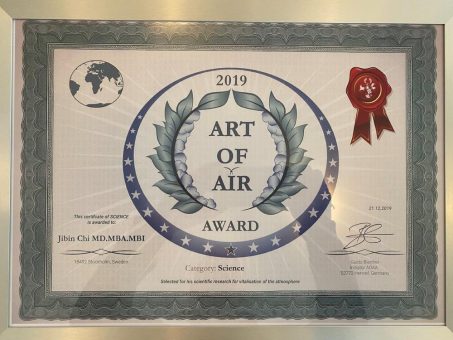 Dr. Jibin Chi erneut mit dem „Art of Air Award“ ausgezeichnet