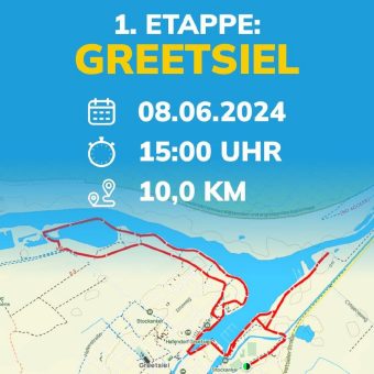 Eröffnung des EWE-Nordseelaufs mit der Startetappe in Greetsiel am  Samstag, 8. Juni 2024