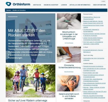 Kooperation mit führendem Informationsportal des Berufsverbandes für Orthopädie und Unfallchirurgie