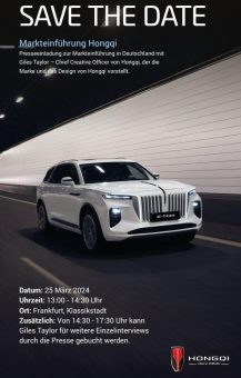 Save the date – Markteinführung Hongqi am 25. März 2024