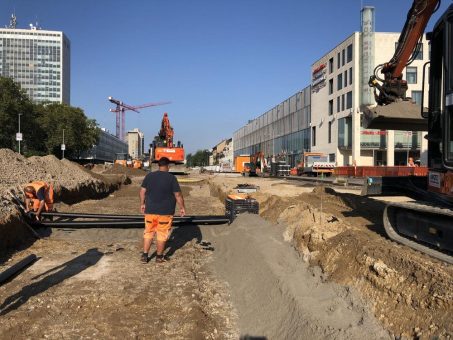 Das Schienennetz wächst in der Kriegsstraße