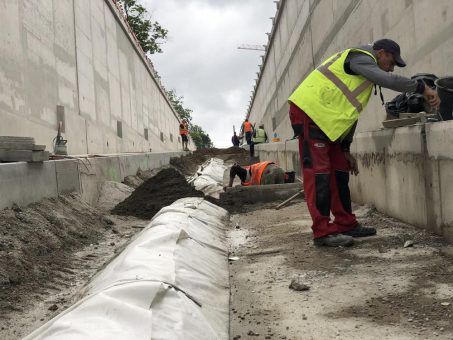 Die letzten beiden Zwischenrampen erhalten ihre Fahrbahndecke