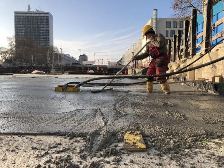 Zwischen Mendelssohnplatz und Ettlinger Straße ist der Betonbau jetzt abgeschlossen