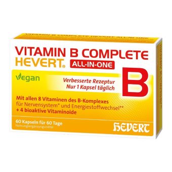 Neu: Vitamin B Complete Hevert All-in-One jetzt mit verbesserter Rezeptur und nur einer Kapsel täglich