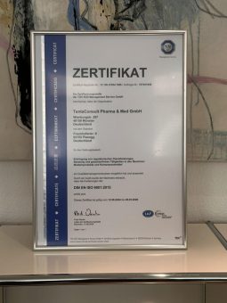 TentaConsult Pharma & Med erhält ISO 9001:2015 Zertifizierung für den Standort Münster