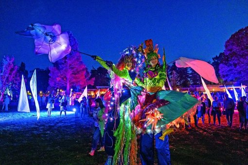 Lichternacht verwandelt Kurpark in ein Farbenmeer