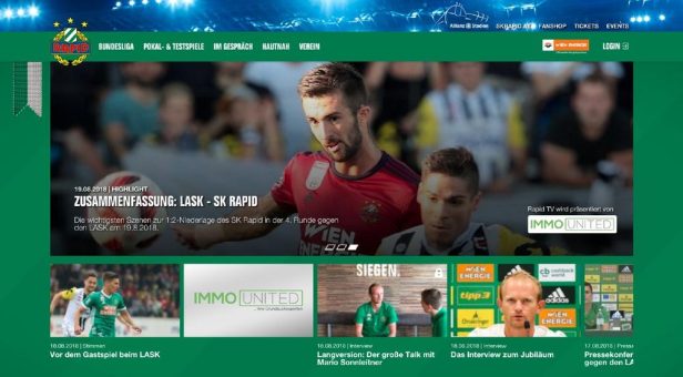 SK Rapid Wien jetzt auch digital erste Liga