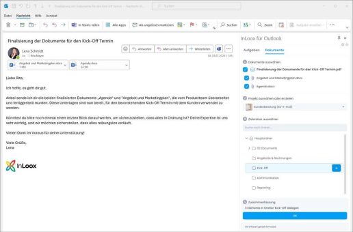 InLoox Update vereinfacht das Dokumentenmanagement in Projekten