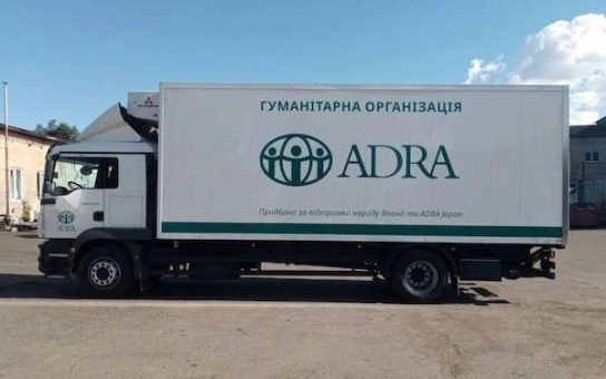 ADRA Ukraine mit neuem Lastwagen für die Lebensmittelverteilung