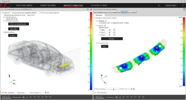 Einfache und genaue Crashberechnung für Leichtbauteile aus Kunststoff mit Digimat 2019.0