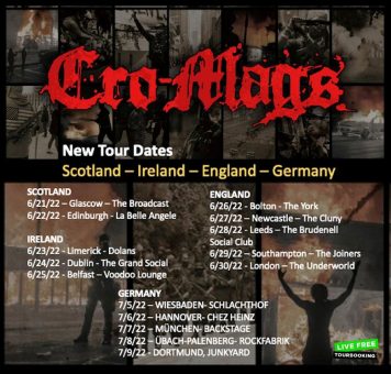 Cro-Mags – Sommer Tour 2021 verschoben