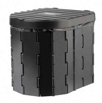 Semptec Urban Survival Technology Faltbare Campingtoilette CT-100 mit Deckel, 24 Beutel, bis 150 kg schwarz