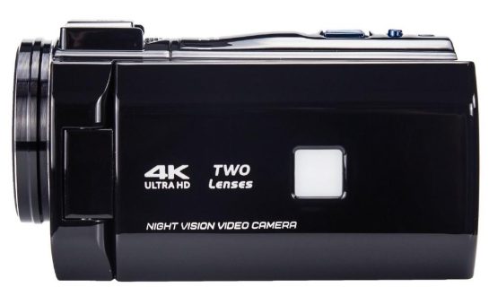 Somikon Dual-Lens-4K-UHD-Camcorder DV-960.dual mit Sony-Sensor und FHD-Rückkamera