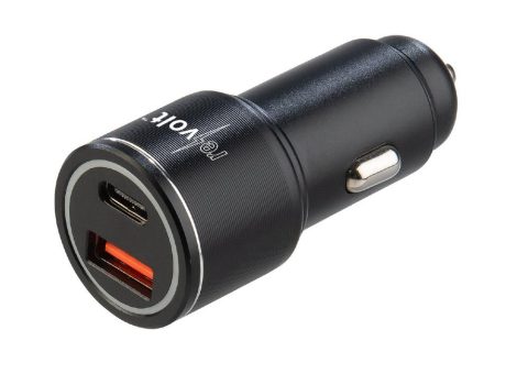 revolt 63-Watt-Kfz-USB-Netzteil aus Aluminium, PD 3.0 mit 45 Watt, 12/24 Volt, 3 Ampere