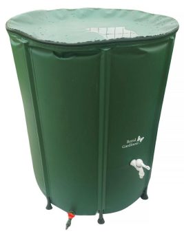 Royal Gardineer Faltbare Regentonne mit Deckel, 750 l, 620 GSM-PVC, Schlauchanschluss