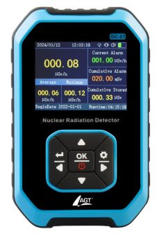 AGT Digitaler Akku-Geigerzähler & Dosimeter, Beta-/Gamma-/Röntgenstrahlung