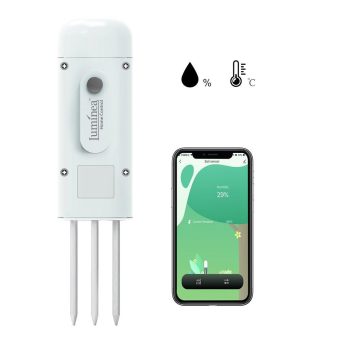 Luminea Home Control Smarter, universeller ZigBee-Boden-Feuchtigkeits- & Temperatursensor