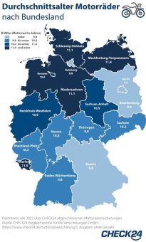 Die neusten Motorräder fahren in Hamburg und Berlin – die ältesten im Saarland