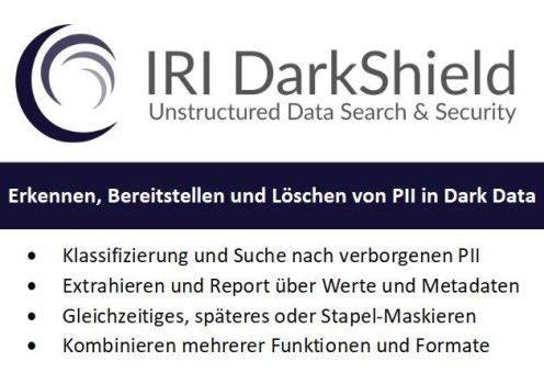 ❌ Datensilo umfassend absichern ❌ Datenschutz durch Erkennung und Datenmaskierung von Dark Data ❗