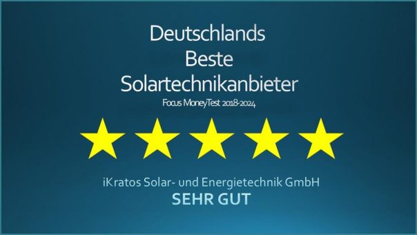 Das 7. Jahr in Folge einer der besten Solartechnikanbieter