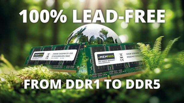 MEMPHIS Electronic präsentiert die erste komplett bleifreie DRAM-Modulfamilie von DDR1 bis DDR5