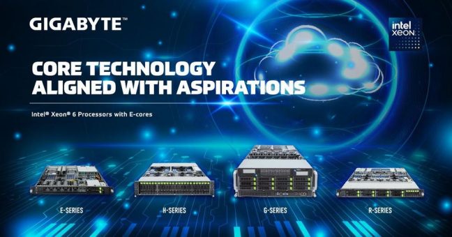 GIGABYTE rollt Cloud-Skalierungslösungen für Intel® Xeon® 6 Prozessor aus