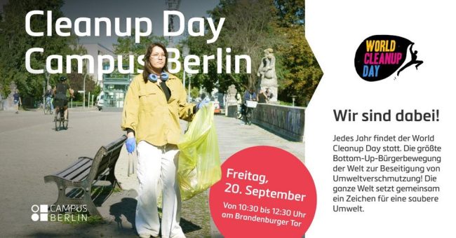 Campus Berlin nimmt erneut am World Cleanup Day 2024 teil