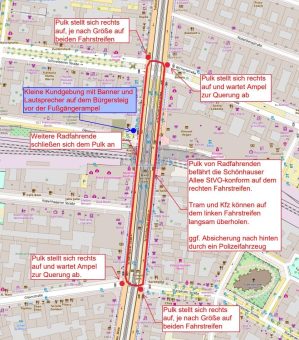 Montagmorgen-Demos, bis die guten Radwege da sind