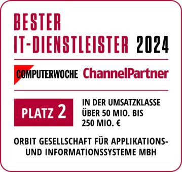 ORBIT IT-Solutions macht den 2. Platz der „Besten  IT-Dienstleister 2024“