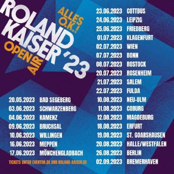 Roland Kaiser geht auf ALLES O.K.! Open Air ’23  – Tournee