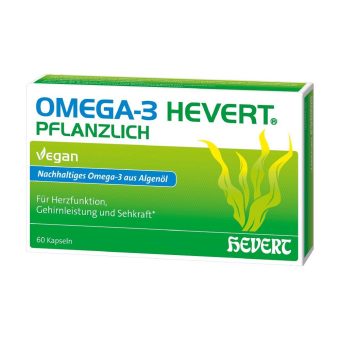 Omega-3 Hevert pflanzlich ab Oktober auch als 60er Packung