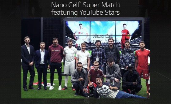 Fußballstars Steven Gerrard und Adam Lallana: Punkte-Treffer dank Nano Cell-Technologie von LG