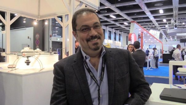 Dr. Mohamed Mostafa von Microdrones hält Vortrag auf der Intergeo 2017 in Berlin