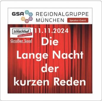 Die Lange Nacht der kurzen Reden mit 11 Rednern je 11 Min. am 11.11. im Schlachthof, München