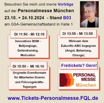 Freikarten für die Personalmesse München am 23.10. + 24.10.2024