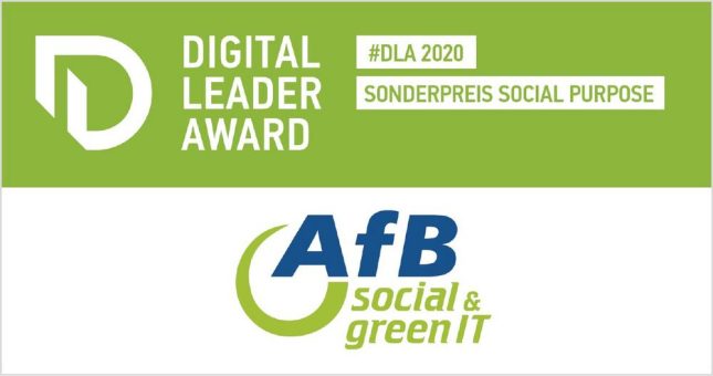 DIGITAL LEADER AWARD 2020 für AfB gGmbH